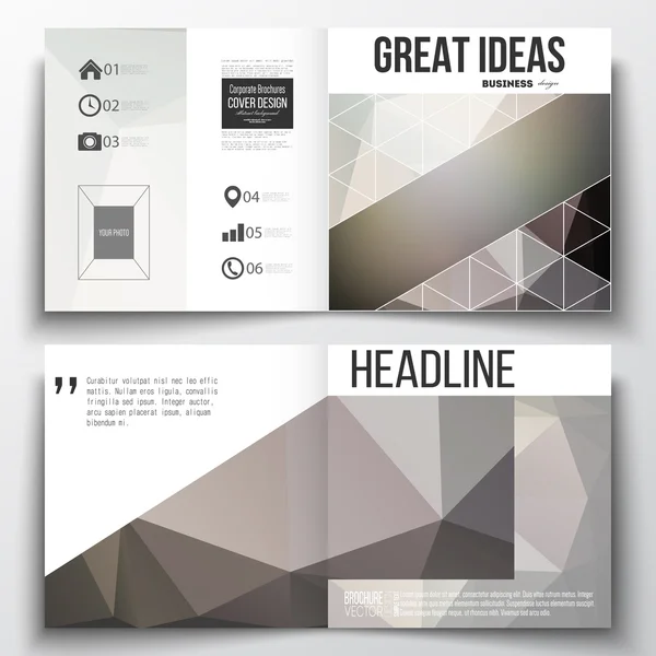 Set van jaarverslag business templates voor brochure, tijdschrift, flyer of boekje. Abstracte onscherpe achtergrond, moderne stijlvolle donkere vector textuur — Stockvector