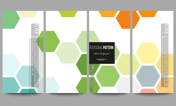 Panfletos prontos. Fundo de negócios colorido abstrato, textura moderna de vetor hexagonal elegante — Vetor de Stock
