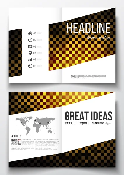 Geschäftsvorlagen für Broschüren, Magazine, Flyer, Broschüren oder Geschäftsberichte. abstrakte polygonale Hintergrund, moderne stilvolle quadratische Design goldenen Vektor Textur — Stockvektor