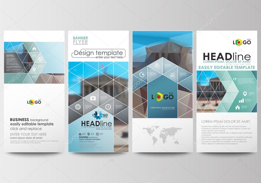flyers set modern banners business templates cover design vector editable flyers