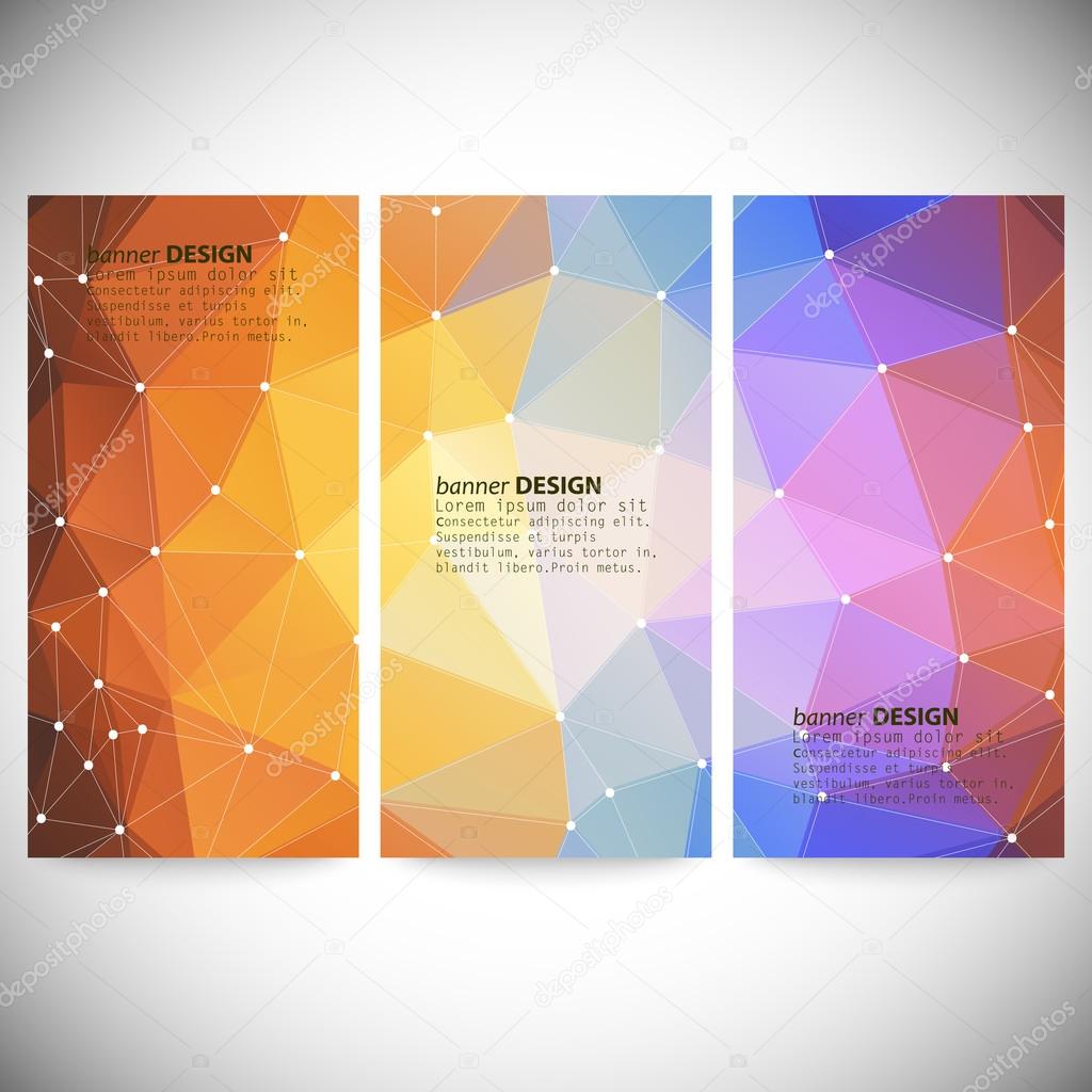 Set with polygonal abstract shapes, circles, lines and triangles. Triangle design vector illustration