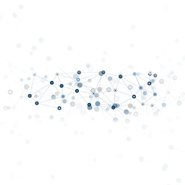 Struttura molecolare, sfondo grigio per illustrazione di comunicazione — Foto Stock