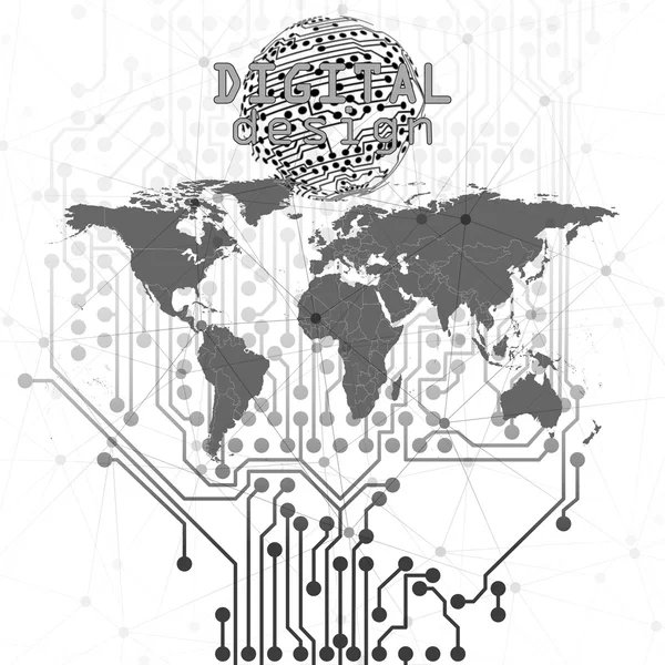 Structure moléculaire, fond gris pour la communication, illustration vectorielle — Image vectorielle