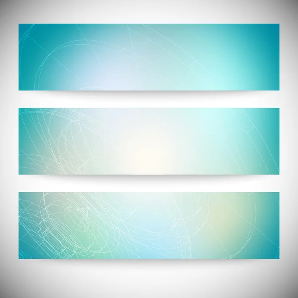 Conjunto de banners horizontales. Plantilla de diseño vectorial conceptual. Vector de fondo abstracto — Archivo Imágenes Vectoriales