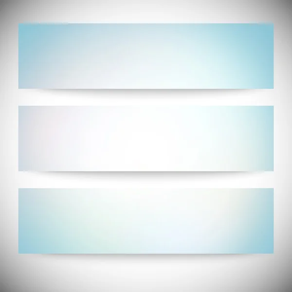 Conjunto de banners horizontales. Ilustración abstracta del vector de fondo de luces desenfocadas multicolor — Archivo Imágenes Vectoriales