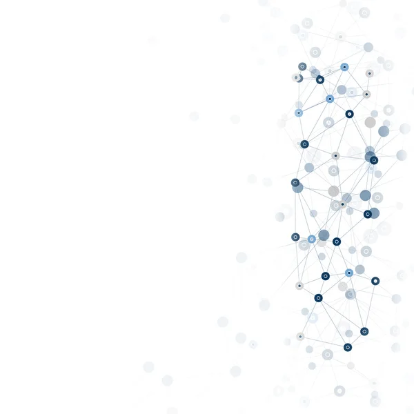 Molekyl struktur, grå bakgrund illustration för kommunikation — Stockfoto