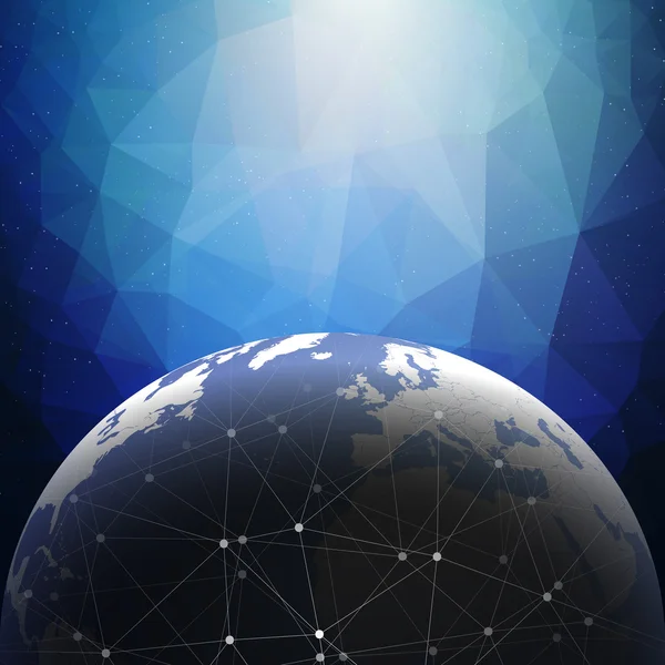 World globe connections network design illustration — Stock Photo, Image