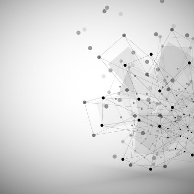 molekül yapısı, gri arka plan illüstrasyon iletişim için