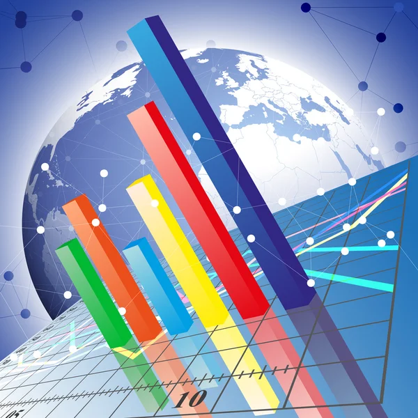 Progressive Bar chart. Abstract vector illustration — Stock Vector