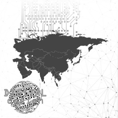 molekül yapısı, gri arka plan için iletişim, vektör çizim