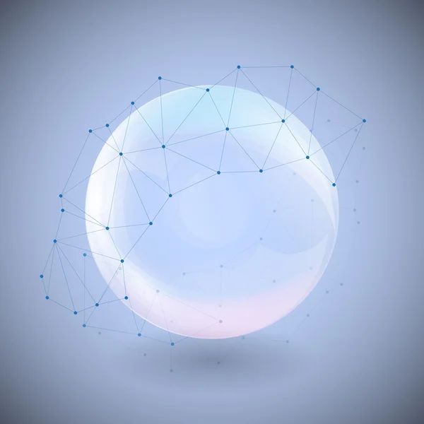 Sphere on blue background vector illustration — Stock Vector