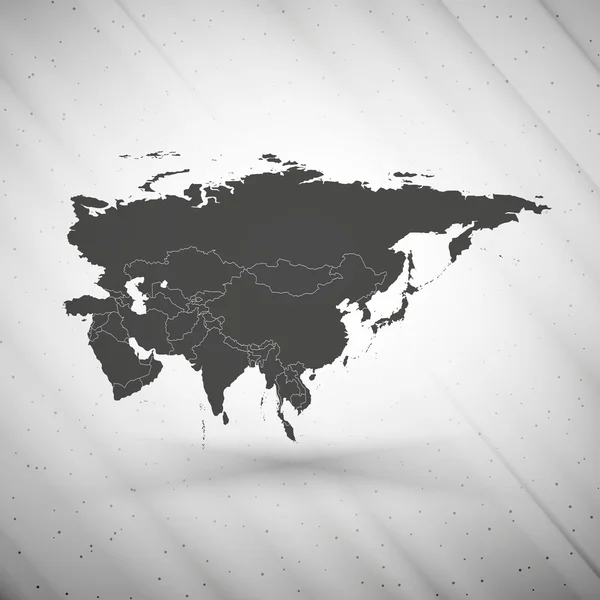Eurasia mapa sobre fundo cinza, grunge textura vetor ilustração — Vetor de Stock