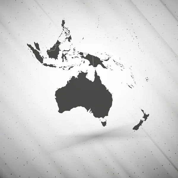 Australia mapa sobre fondo gris, grunge textura vector ilustración — Vector de stock