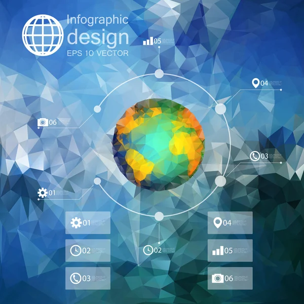 Infographic şablon iş tasarımı, üçgen tasarlamak vektör için