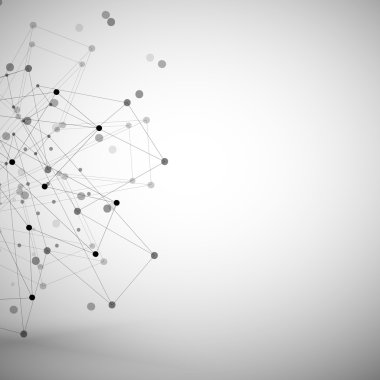 molekül yapısı, gri arka plan illüstrasyon iletişim için