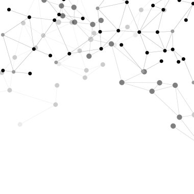 molekül yapısı, gri arka plan için iletişim, vektör çizim