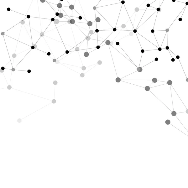 Molecuul structuur, grijze achtergrond voor communicatie, vectorillustratie — Stockvector