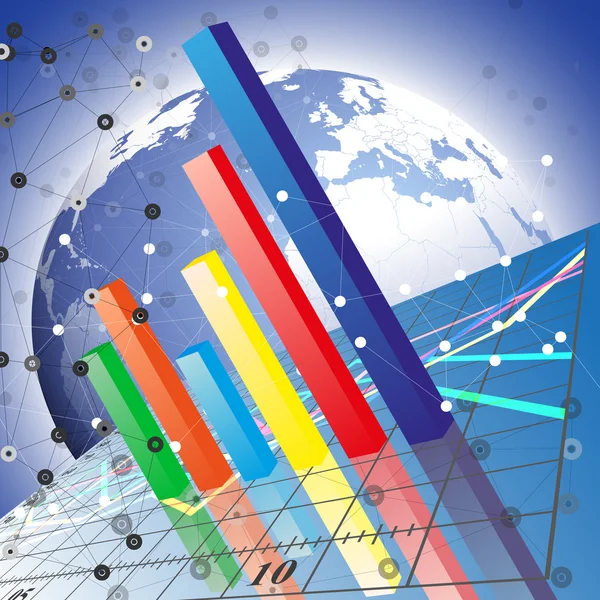 Progressive Bar chart. Abstract vector illustration — Stock Vector