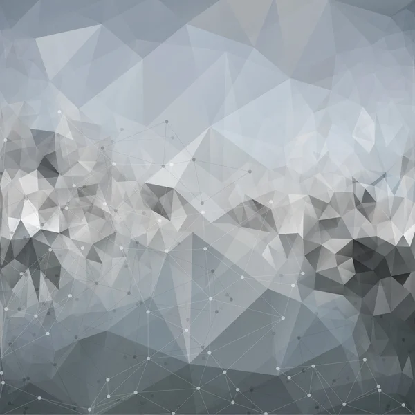 分子構造、コミュニケーション、三角形デザインのベクトル図の背景 — ストックベクタ