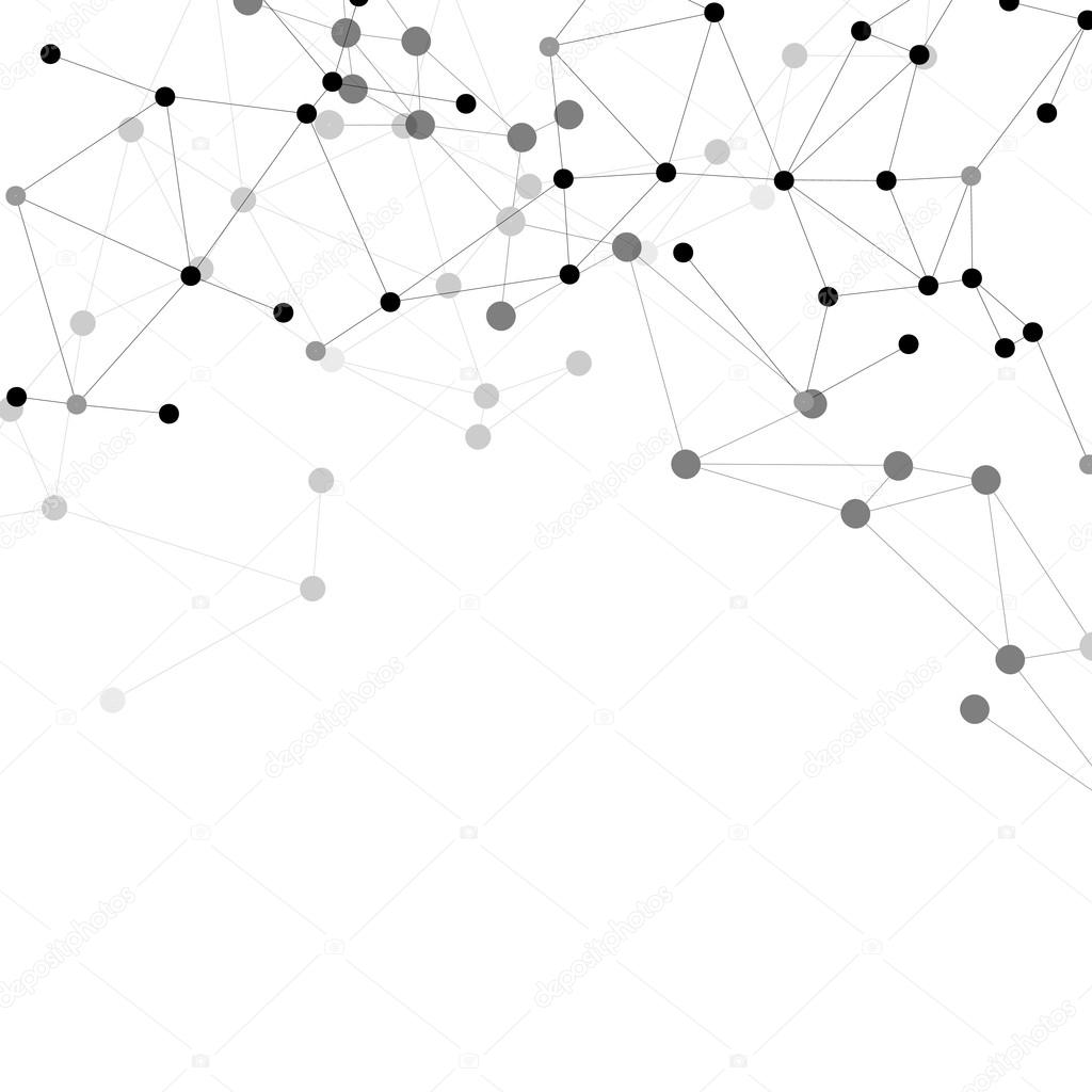 Molecule structure, gray background for communication, vector illustration