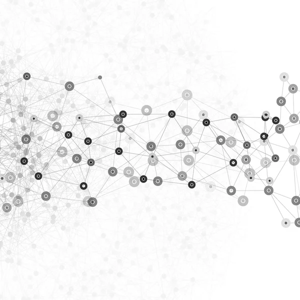 Estructura molecular, fondo gris para ilustración de comunicación —  Fotos de Stock