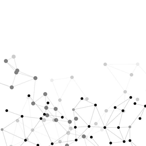 Molecuul structuur, grijze achtergrond voor communicatie, vectorillustratie — Stockvector