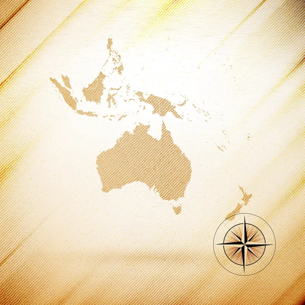 Australien Karte, Holzdesign Hintergrund, Vektorillustration — Stockvektor