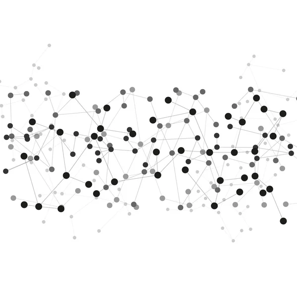 Molécules Concept de neurones, fond de communication, illustration vectorielle — Image vectorielle