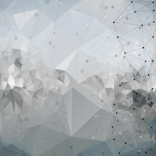 Molekülstruktur, Hintergrund für Kommunikation, Dreieck-Design-Vektorillustration — Stockvektor