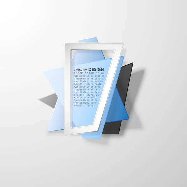 Infographic banner, origami stijl vector — Stockvector