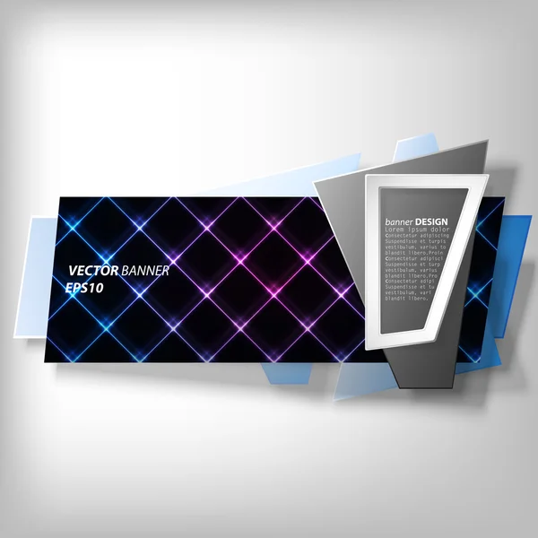 Infographic banner, origami stijl vector — Stockvector