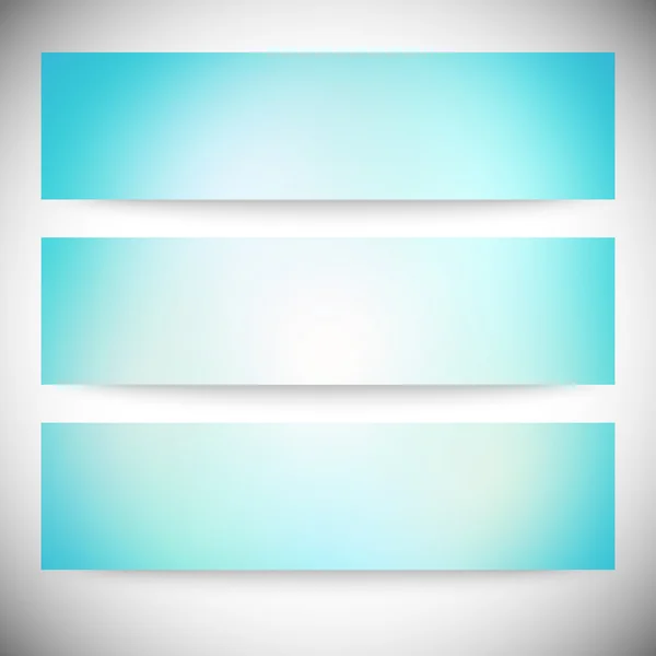 Sada horizontální bannery. abstraktní barevné indikátory rozostřeného pozadí vektorové ilustrace — Stockový vektor