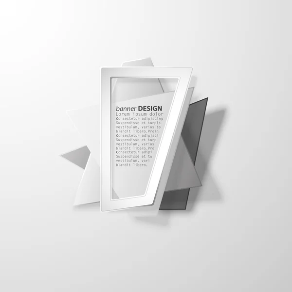 Bandiera infografica, vettore in stile origami — Vettoriale Stock