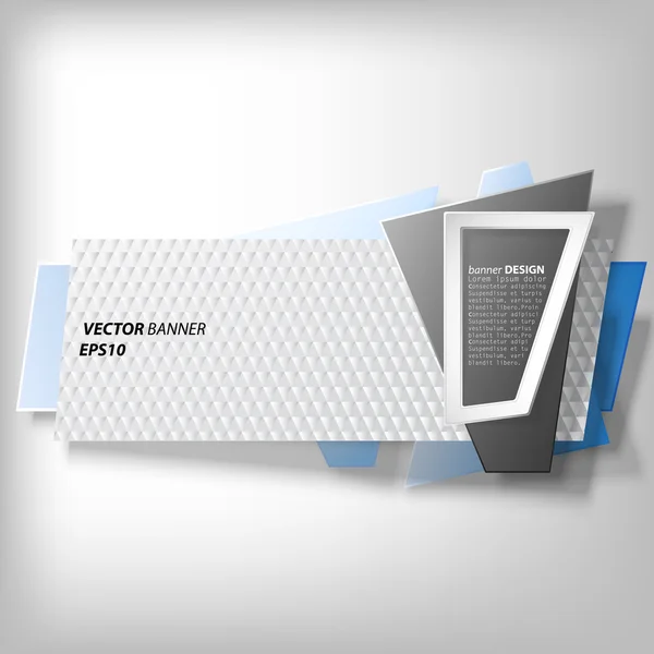 Banner infográfico, origami estilo vector — Vector de stock