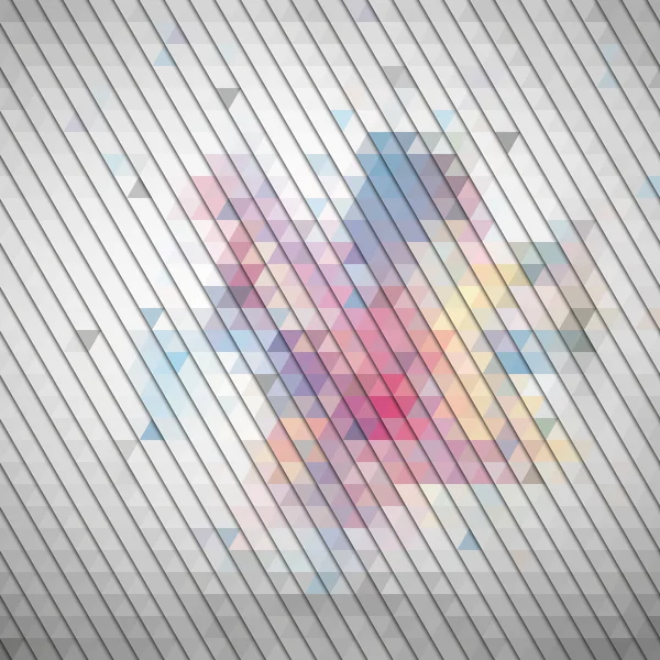 Grauer geometrischer Hintergrund, Vektor abstrakter Dreiecksmuster — Stockvektor