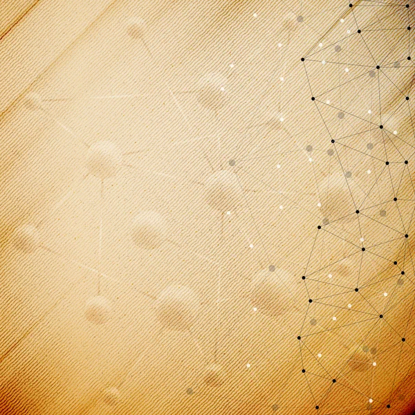 分子構造を木製のデザインの背景、ベクトル イラスト — ストックベクタ