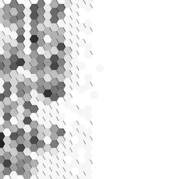 Сірий геометричний фон, абстрактний вектор шестикутного візерунка — стоковий вектор