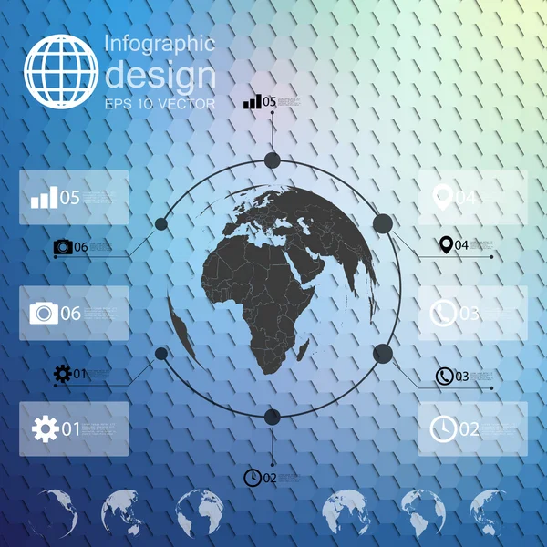 Plantilla infográfica para diseño empresarial, ilustración vectorial de diseño hexagonal — Vector de stock