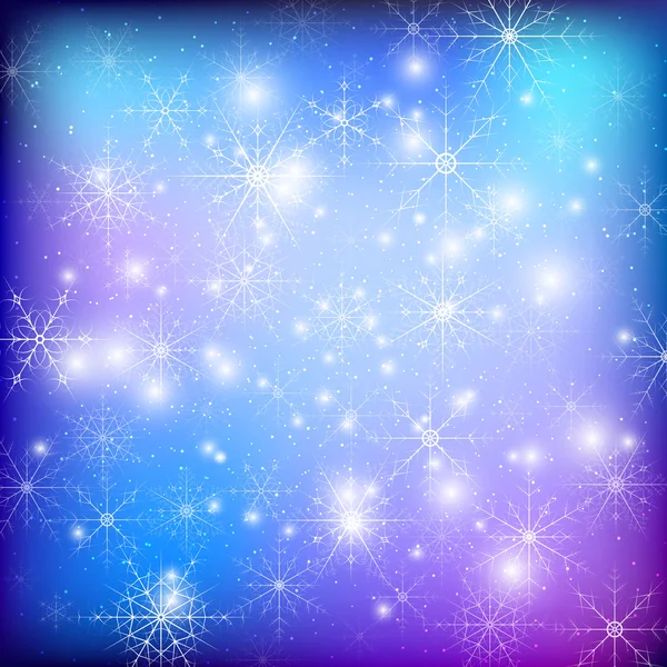 Winter Hintergrund mit Schneeflocken. abstraktes Winterdesign und Website-Vorlage, abstrakter Mustervektor — Stockvektor