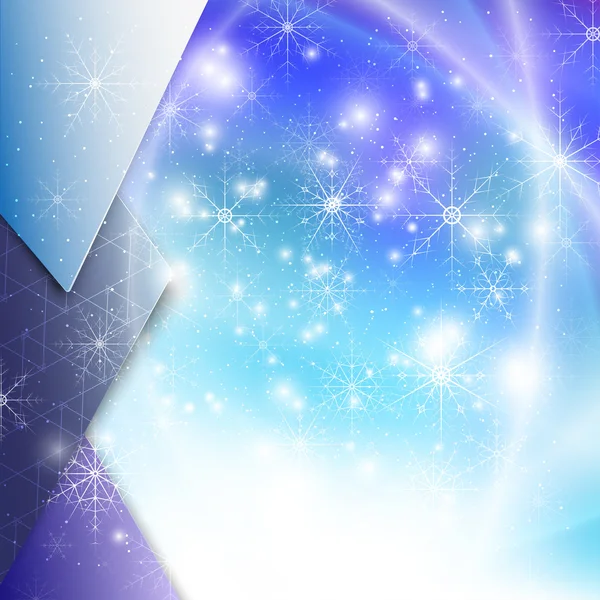 Winter Hintergrund mit Schneeflocken. abstraktes Winterdesign und Website-Vorlage, abstrakter Mustervektor — Stockvektor