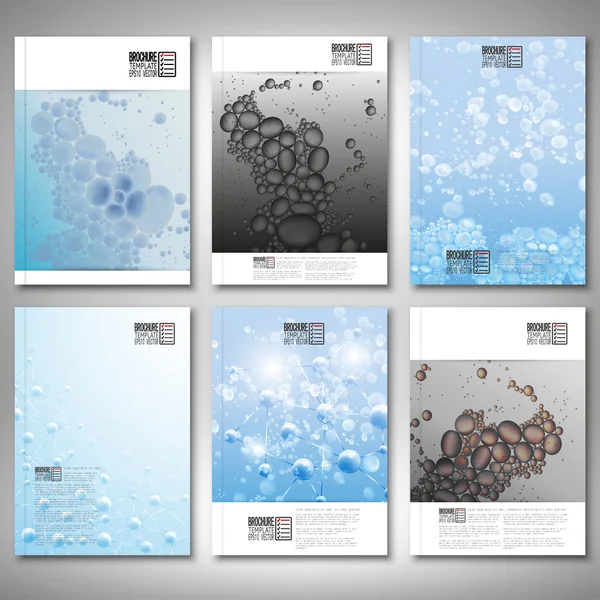 Damla su, molekül yapısı. Broşür, el ilanı ya da rapor iş, şablon vektör için