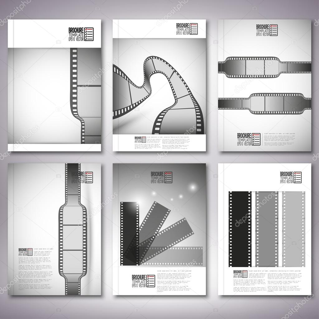 Film strips. Brochure, flyer or report for business, template vector