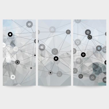 Dizi arka, molekül yapısı, üçgen tasarlamak vektör