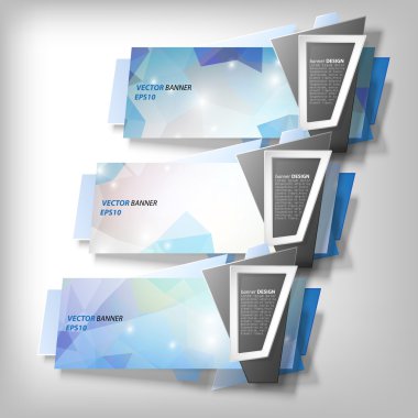 Infographic afiş ayarla, origami vektör styled