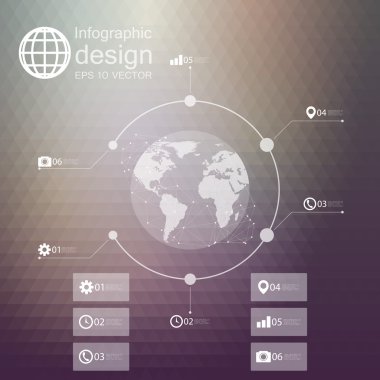 Infographic şablon iş tasarımı, üçgen tasarlamak vektör için