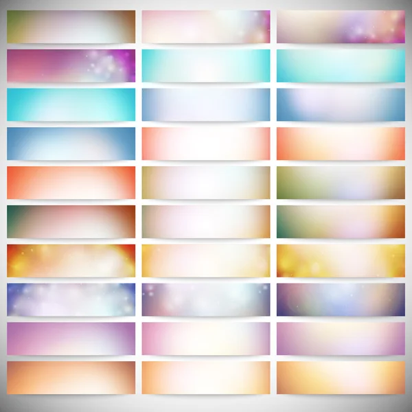 Set de fundaluri colorate abstracte mari. Bannere orizontale moderne, design banner abstract, design de afaceri și șabloane site-ul vector — Vector de stoc