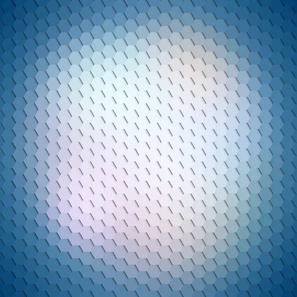 Fond géométrique bleu coloré, vecteur hexagonal abstrait — Image vectorielle