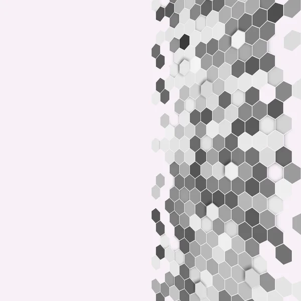 Fondo geométrico, vector de patrón hexagonal abstracto — Archivo Imágenes Vectoriales