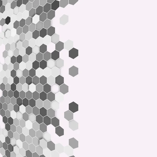 Fondo geométrico, vector de patrón hexagonal abstracto — Archivo Imágenes Vectoriales