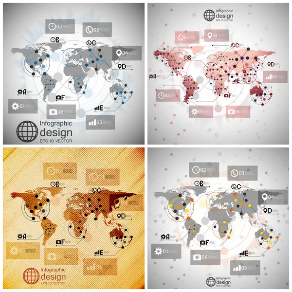Infographics instellen, sjablonen voor zakelijke ontwerp — Stockvector